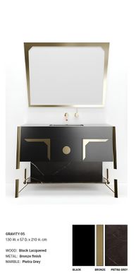 Waschbecken schwarz Badezimmerarmaturen Badezimmermöbel Italien Stil Waschbecken