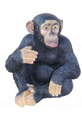 Design Affe sitzendem Figur Statue Skulptur Figuren Skulpturen Garten Deko Neu