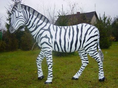Design Zebra Laminat Figur Statue Skulptur Figuren Skulpturen Garten Deko Neu