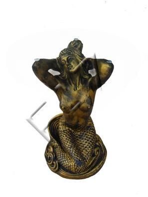 Glastisch Tische Tisch Statue Figur Tisch Sofa Wohnzimmer Meerjungfrau Beistell