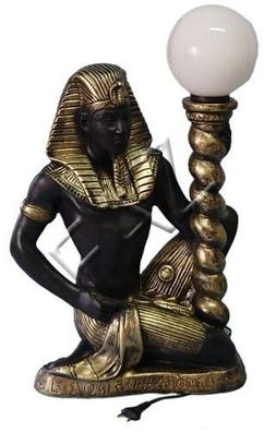 Design Ägyptische Figur mit Lampe Figur Statue Skulptur Figuren Skulpturen Neu