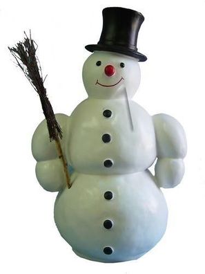 Figur Skulptur Figuren Steinfigur Beton Dekoration Weihnachten Schneemann Deko