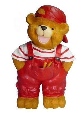 Design Teddy Bär Garten Statue Skulptur Figuren Skulpturen Dekoration Neu Figur