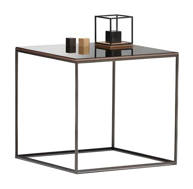 Eleganter Beistelltisch aus Metall in Braun für modernes Wohnzimmer