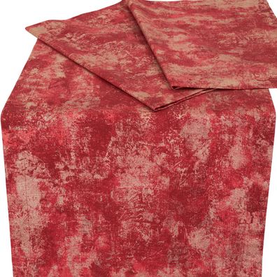 Weihnachten Metallic Rot Fleckenschutz Tischwäsche Stoff Hossner