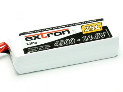 Extron LiPo Akku 4 S 14,8 Volt 4500 mAh XT90 Pichler X6425