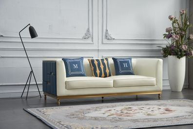 Design Klassiker Modern Big xxl 3 Sitzer Couch Kunstleder Sofas Couchen Neu