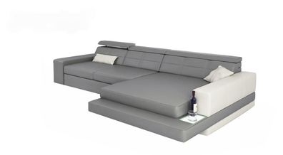 XXL Couch Ecksofa Leder Wohnlandschaft Sofa Design Modern Sofa L-Form