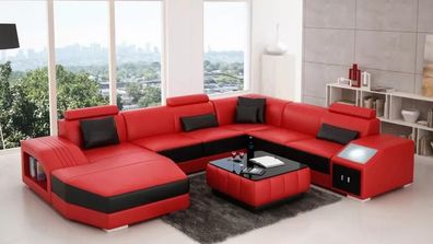 Ledersofa Designer Sofa Ecksofa UForm Modernes Sofa Ledersofa Ecksofa Polster