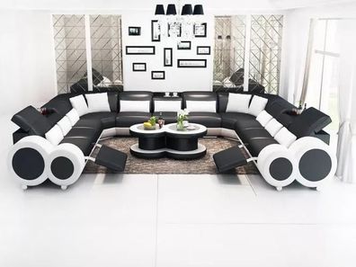 Ecksofa UForm Modernes Sofa Ledersofa Couchen Polster Designer Sofas Garnitur