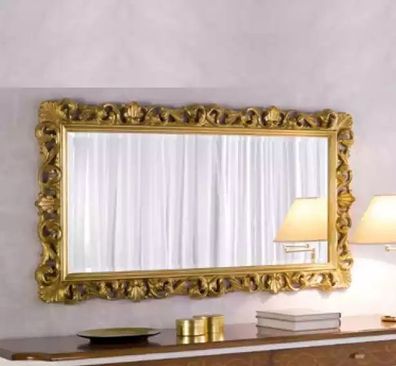 Spiegel Wandspiegel Designer Dielen Wohnzimmer Bad Holz Design 151x85