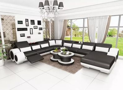 Moderne Wohnlandschaft Ecksofa Design Sofa Sitz Garnituren Polster Eckcouch Neu