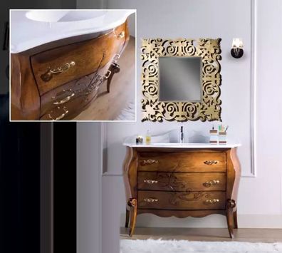 Badezimmer Waschbecken Becken Waschtisch Badmöbel Italy Stil Badezimmer 2tlg