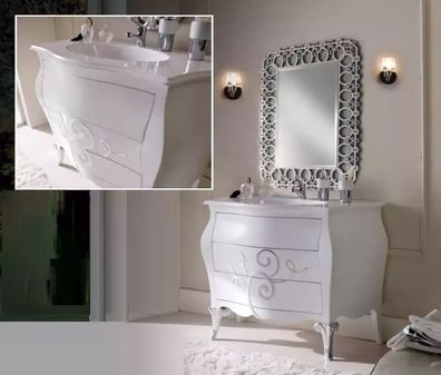 Waschtisch Badezimmer Waschbecken mit Aufsatz Becken Unterschrank Neu