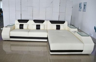 Weiches Ecksofa Wohnbereich Design Lederecksofa L-förmiges Sofa Modernes Sofa