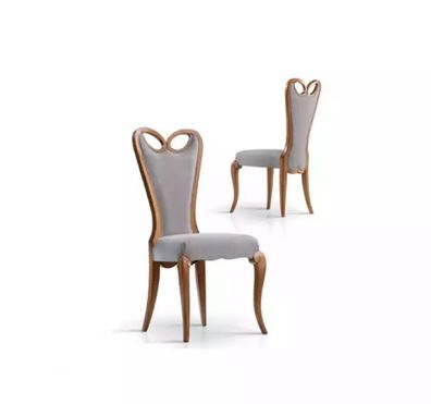 Stuhl Ohne Armlehne Esszimmer Braun Design Textil Luxus Esszimmerstuhl