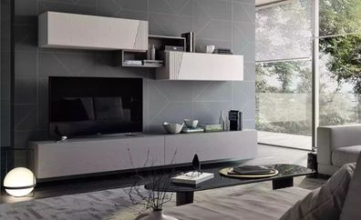 TV Ständer Schrank Wand Luxus Wohnwand Wohnzimmer Set Wohnwände Möbel