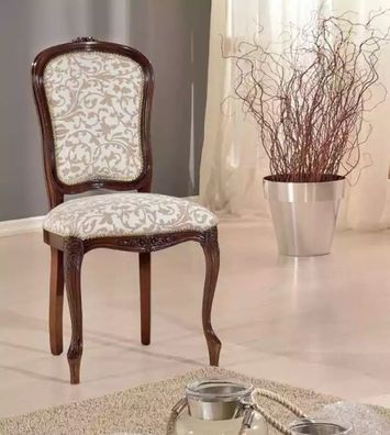 Stuhl Klassischer Esszimmerstuhl Luxus Sitzmöbel Designer Lehnstuhl