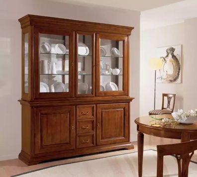 Vitrine Italienische Luxus Möbel Vitrinen Holzschrank Design Schrank