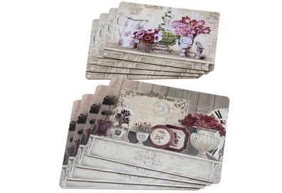 BOLTZE Tischset Blume 4 tlg. mit Korkunterseite 4tlg