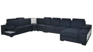 Ecksofa Design Eckgarnitur Eckcouch Sofa Couch Polster Wohnlandschaft LED USB