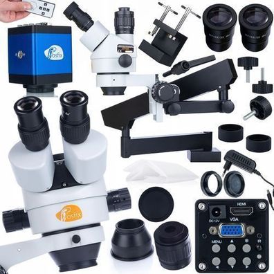 Rosfix Set Stereomikroskop Neptune Pro + Kamera 2MP | Zoom 7–45x HDMI VGA