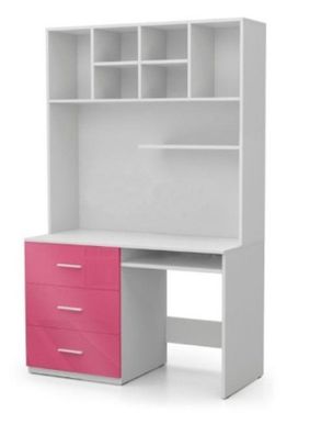 Schreibtisch Hochglanz Rosa Tisch Kinderzimmer Jugendzimmer Mädchen Tische Neu