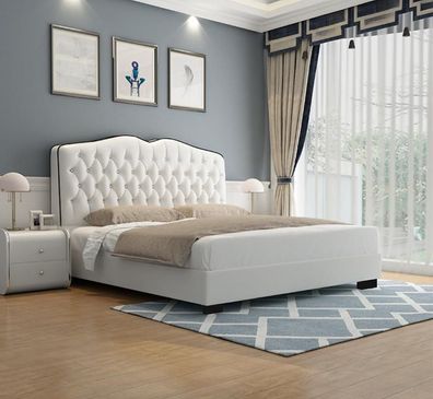 Chesterfield Bett Polsterbett Doppelbett Betten Designer Luxus Bett Neu