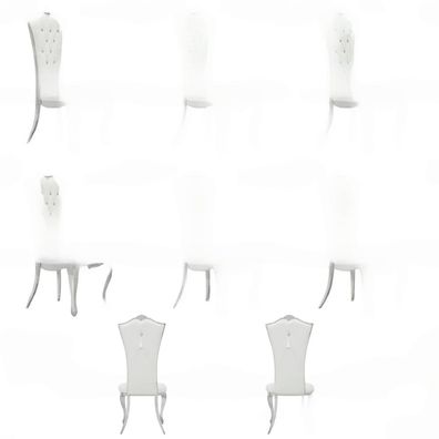 Chesterfield Polster Stuhl Stühle Komplette 6x Garnitur Sitz Textil