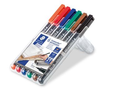 STAEDTLER® 313 WP6 Folienstift Lumocolor perm.S 6 ST
