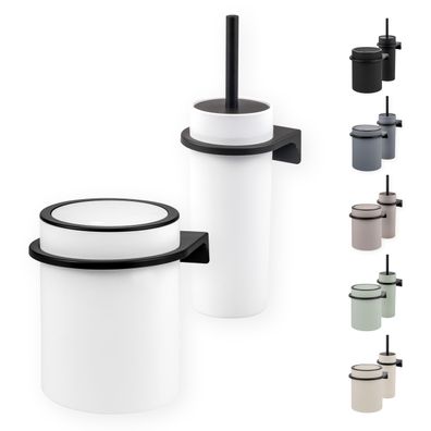 bremermann 2tlg. Bad-Set SAVONA Softtouch inkl. Wandhalterung, rund