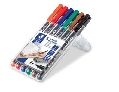 STAEDTLER® 317 WP6 Folienstift Lumocolor perm.M 6 ST