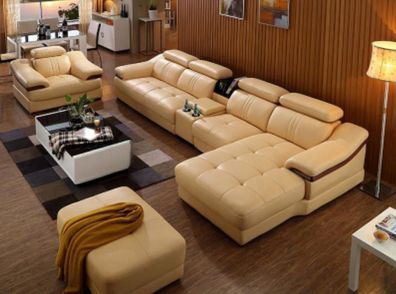 Wohnlandschaft Luxus Eckgarnitur Ecksofa L-form Polster Modern Relax Sitz Möbel