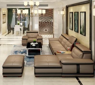 Relax Sitz Möbel Wohnlandschaft Luxus Eckgarnitur Ecksofa L-form Polster Modern