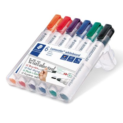 STAEDTLER® 351 WP6 Whiteboardmarker Lumocolor 6St Box