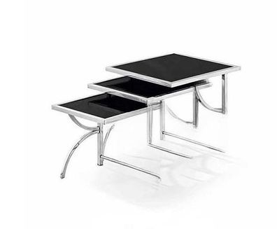 Couchtisch Edelstahl Design 3x Couchtisch Sofa Couch Zeitung Tisch Hochglanz neu