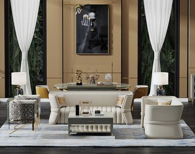 Sofagarnitur 3 + 2 Sitzer Garnitur Couch Polster Sofa Garnituren Design möbel Neu