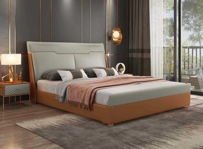 Luxus Schlafzimmer Bett Polster Design Luxus Doppel Hotel Betten Ehe Neu Leder