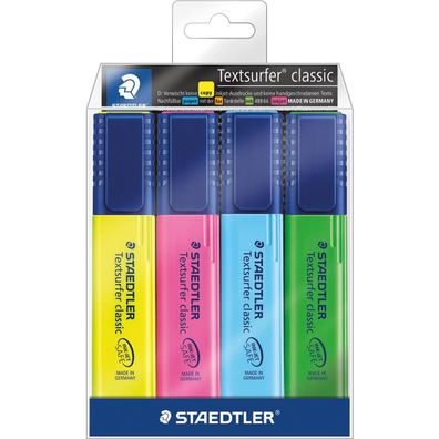STAEDTLER® 364 WP4 Textmarker Textsurfer clas 4St Etui