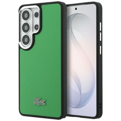 Hülle Lacoste Galaxy S26 Ultra Petit Pique grün MagSafe Logo Metall