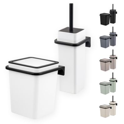 bremermann 2tlg. Bad-Set SAVONA Softtouch inkl. Wandhalterung, eckig