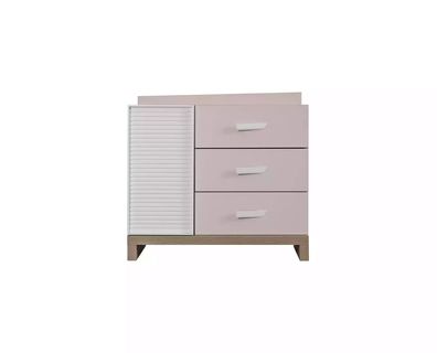 Kinderkommode Kommode Schrank Kinderzimmerregal Rosa Holz Moderne Neu