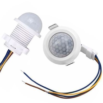 Rosfix PIR Bewegungsmelder 230V – 20mm Einbau | 110° 6m 40s Timer