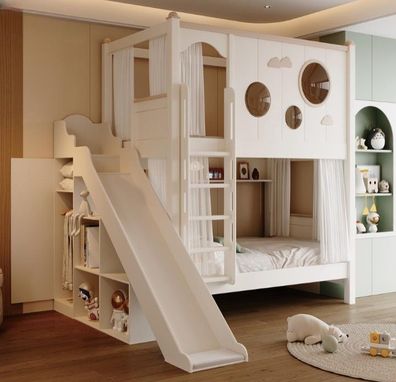 Holz Etagenbett weiß Stockbett Doppelstockbett Jugendbett Kinderbett