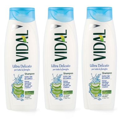 VIDAL Haar shampoo Ultra delicato für alle Haartypen 3x 250ml