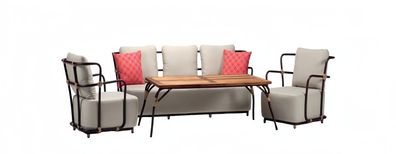 Rattanmöbel Garnitur Gartenlounge Sofagarnitur Loungemöbel Terrassenmöbel 4tlg