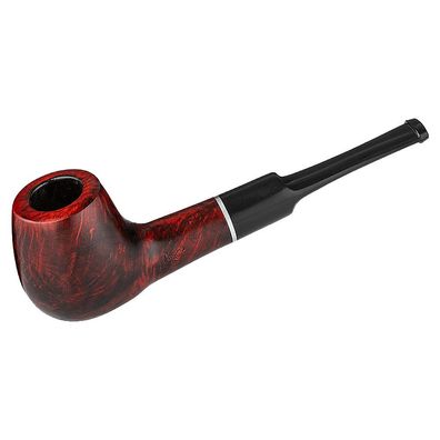 Angelo Pfeife Mod. 11, rot/braun, gerade, mit Ring