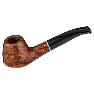 Angelo Pfeife Mod. 15, braun, leicht gebogen, mit Ring
