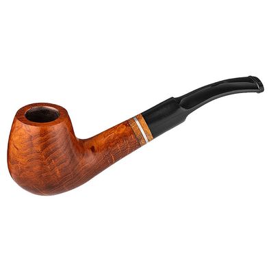 Angelo Pfeife Mod. 16, braun gemischt, gebogen, mit Ring