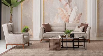 Modernen Designen Sofa 3 + 1 Sessel Sofagarnitur Wohnzimmer Möbel Einrichtung